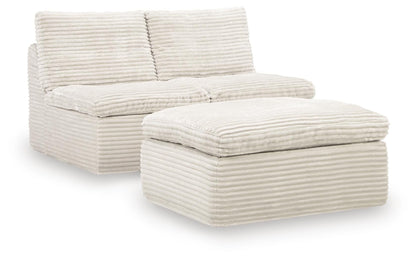 Orange Furniture Outlet - Ashley Furniture - Fannin Sectional - 2 Armless Chairs w/Otto (3/CN) - PC8430431