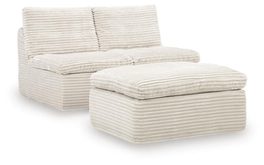 Orange Furniture Outlet - Ashley Furniture - Fannin Sectional - 2 Armless Chairs w/Otto (3/CN) - PC8430431