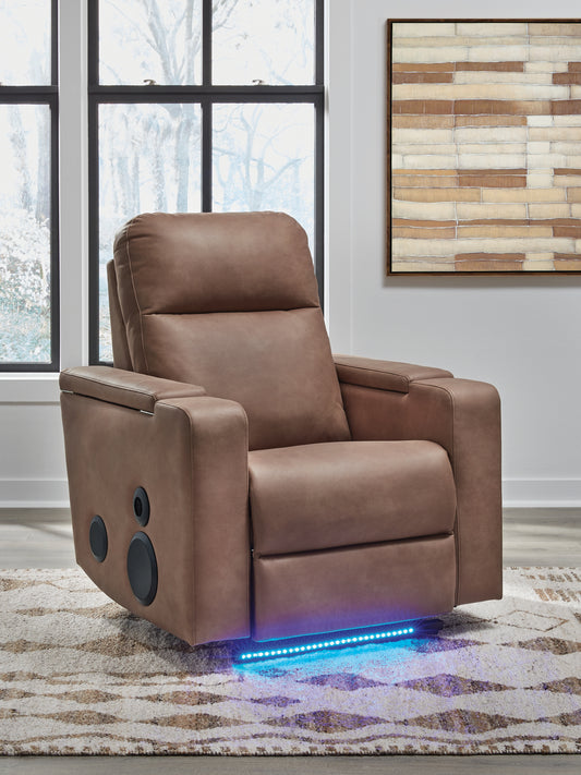 Orange Furniture Outlet - Ashley Furniture - Lorrenton Living Room - Glider PWR REC w/Audio System / Caramel - PC9022042A