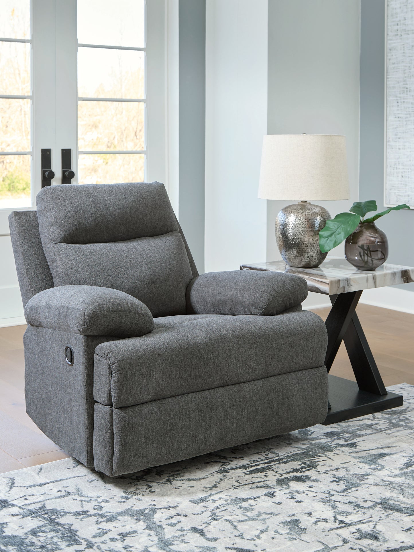 Orange Furniture Outlet - Ashley Furniture - Side-Swipe Living Room - Rocker Recliner / Charcoal - PC9140625