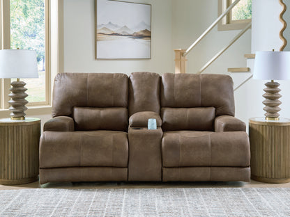 Orange Furniture Outlet - Ashley Furniture - Beckley Place Living Room - PWR REC Loveseat/CON/ADJ HDRST / Earth - PC9180218
