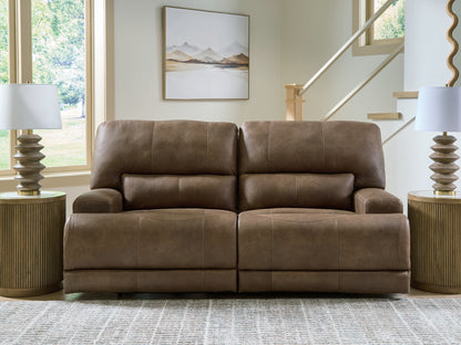 Orange Furniture Outlet - Ashley Furniture - Beckley Place Living Room - 2 Seat PWR REC Sofa ADJ HDREST / Earth - PC9180247