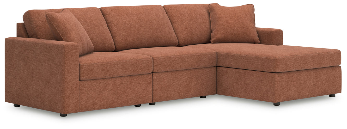 Orange Furniture Outlet - Ashley Furniture - Modmax Sectional - RAF 3-Piece Sectional with Chaise / Spice - 92102S18
