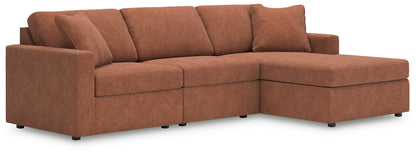 Orange Furniture Outlet - Ashley Furniture - Modmax Sectional - RAF 3-Piece Sectional with Chaise / Spice - 92102S18