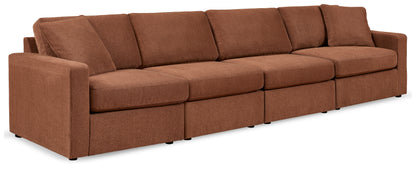 Orange Furniture Outlet - Ashley Furniture - Modmax Sectional - RAF 4-Piece Sectional / Spice - 92102S10