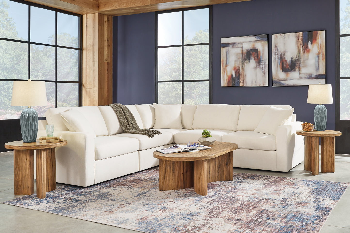 Orange Furniture Outlet - Ashley Furniture - Modmax Sectional - RAF 5-Piece Sectional / Oyster - 92103S6