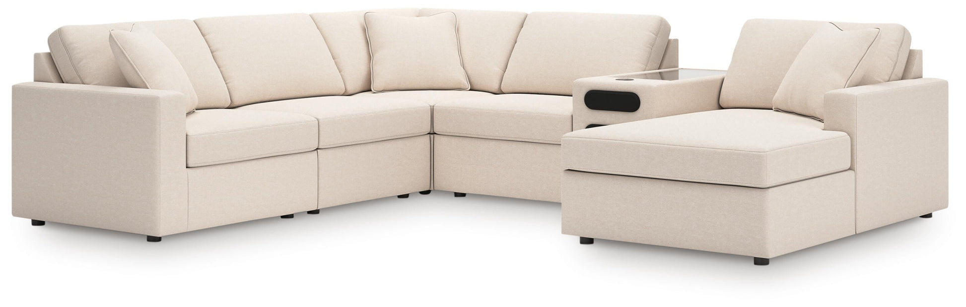 Orange Furniture Outlet - Ashley Furniture - Modmax 6-Piece Sectional with Audio System and Chaise - RAF 6-Piece Sectional with Audio System and Chaise - 92103S51