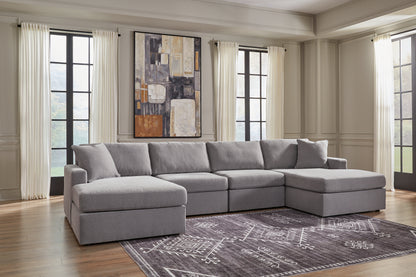 Orange Furniture Outlet - Ashley Furniture - Modmax Sectional - RAF 4-Piece Sectional with Chaise / Granite - 92104S19
