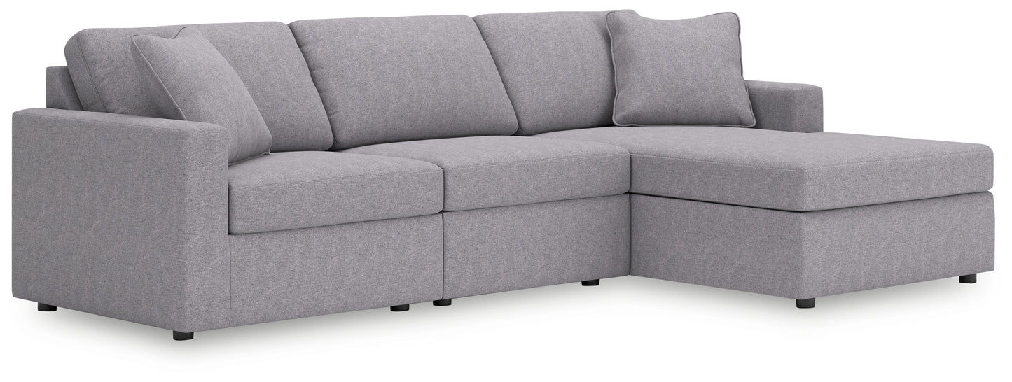Orange Furniture Outlet - Ashley Furniture - Modmax Sectional - RAF 3-Piece Sectional with Chaise / Granite - 92104S18