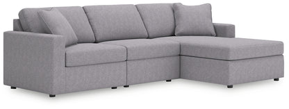 Orange Furniture Outlet - Ashley Furniture - Modmax Sectional - RAF 3-Piece Sectional with Chaise / Granite - 92104S18