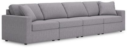 Orange Furniture Outlet - Ashley Furniture - Modmax Sectional - RAF 4-Piece Sectional / Granite - 92104S10