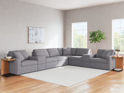 Orange Furniture Outlet - Ashley Furniture - Modmax Sectional - RAF 8-Piece Sectional / Granite - 92104S11