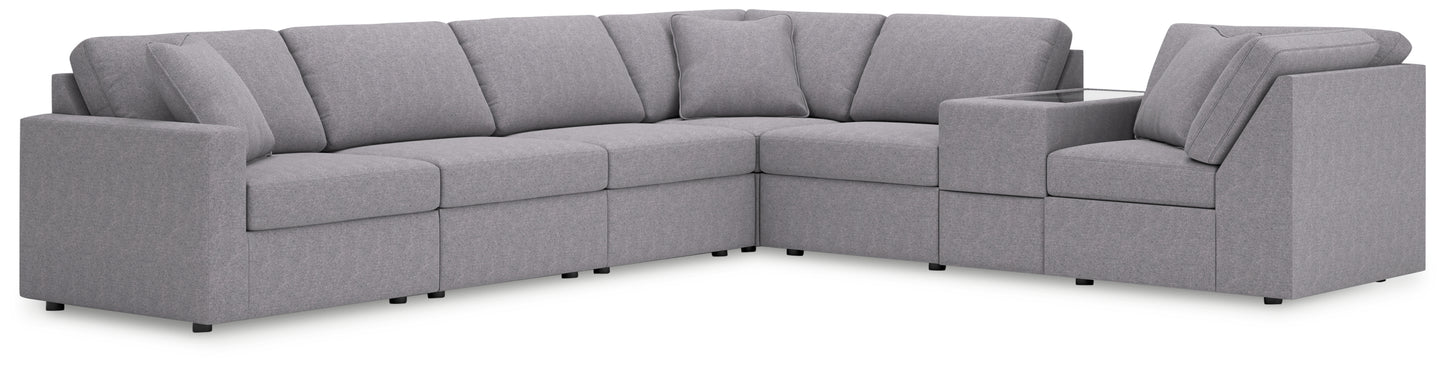 Orange Furniture Outlet - Ashley Furniture - Modmax Sectional - RAF 7-Piece Sectional / Granite - 92104S33