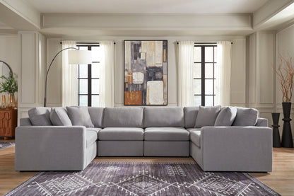 Orange Furniture Outlet - Ashley Furniture - Modmax Sectional - RAF 6-Piece Sectional / Granite - 92104S8
