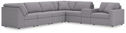 Orange Furniture Outlet - Ashley Furniture - Modmax Sectional - 7-Piece Sectional with Storage Console / Granite - 92104S32