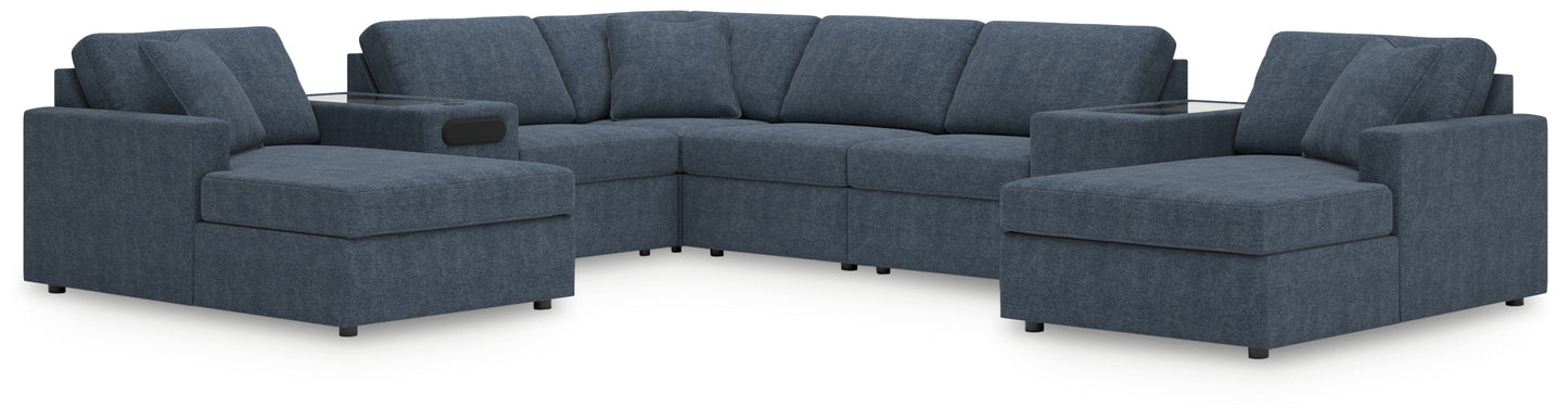 Orange Furniture Outlet - Ashley Furniture - Modmax Sectional - RAF 8-Piece Sectional with Chaise / Ink - 92121S31