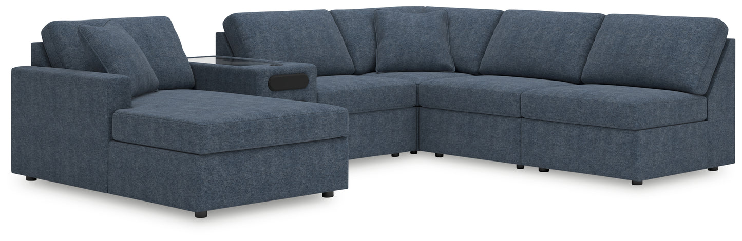 Orange Furniture Outlet - Ashley Furniture - Modmax Sectional - RAF 6-Piece Sectional with Chaise / Ink - 92121S24