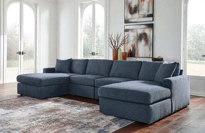 Orange Furniture Outlet - Ashley Furniture - Modmax Sectional - RAF 4-Piece Sectional with Chaise / Ink - 92121S19