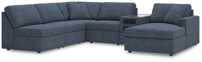 Orange Furniture Outlet - Ashley Furniture - Modmax Sectional - 6-Piece Sectional with Chaise and Audio Console / Ink - 92121S25