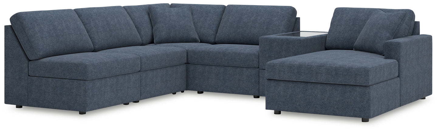 Orange Furniture Outlet - Ashley Furniture - Modmax Sectional - 6-Piece Sectional with Chaise and Storage Console / Ink - 92121S22