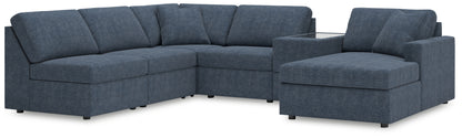 Orange Furniture Outlet - Ashley Furniture - Modmax Sectional - 6-Piece Sectional with Chaise and Storage Console / Ink - 92121S22