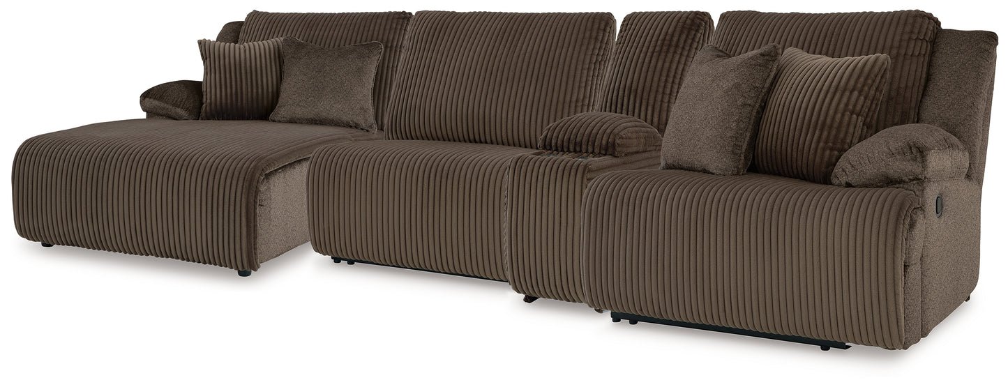 Orange Furniture Outlet - Ashley Furniture - Top Tier Sectional - 4-Piece Reclining Sectional with Chaise / Chocolate - 92705S12