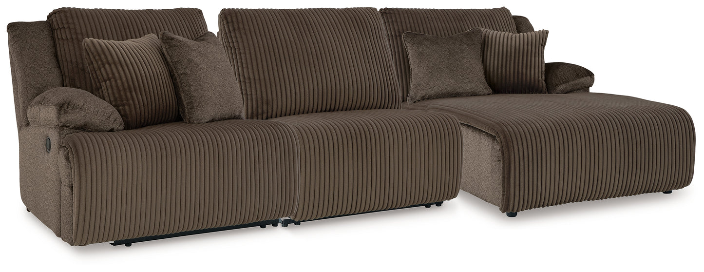 Orange Furniture Outlet - Ashley Furniture - Top Tier Sectional - 3-Piece Sofa Chaise Sectional / Chocolate - 92705S10