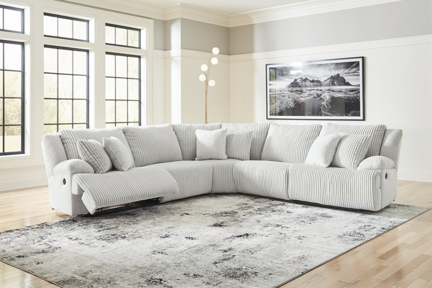 Orange Furniture Outlet - Ashley Furniture - Top Tier Sectional - 5-Piece Reclining Sectional / Alloy - 92706S3