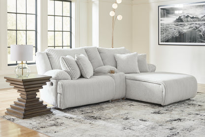 Orange Furniture Outlet - Ashley Furniture - Top Tier Sectional - 3-Piece Reclining Sectional Sofa with Chaise / Alloy - 92706S4