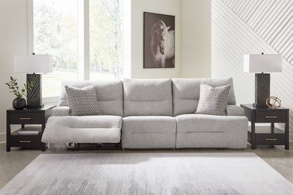 Orange Furniture Outlet - Ashley Furniture - Acklen Place Sectional - 3-Piece Power Reclining Sectional Sofa / Pewter - 93605S18