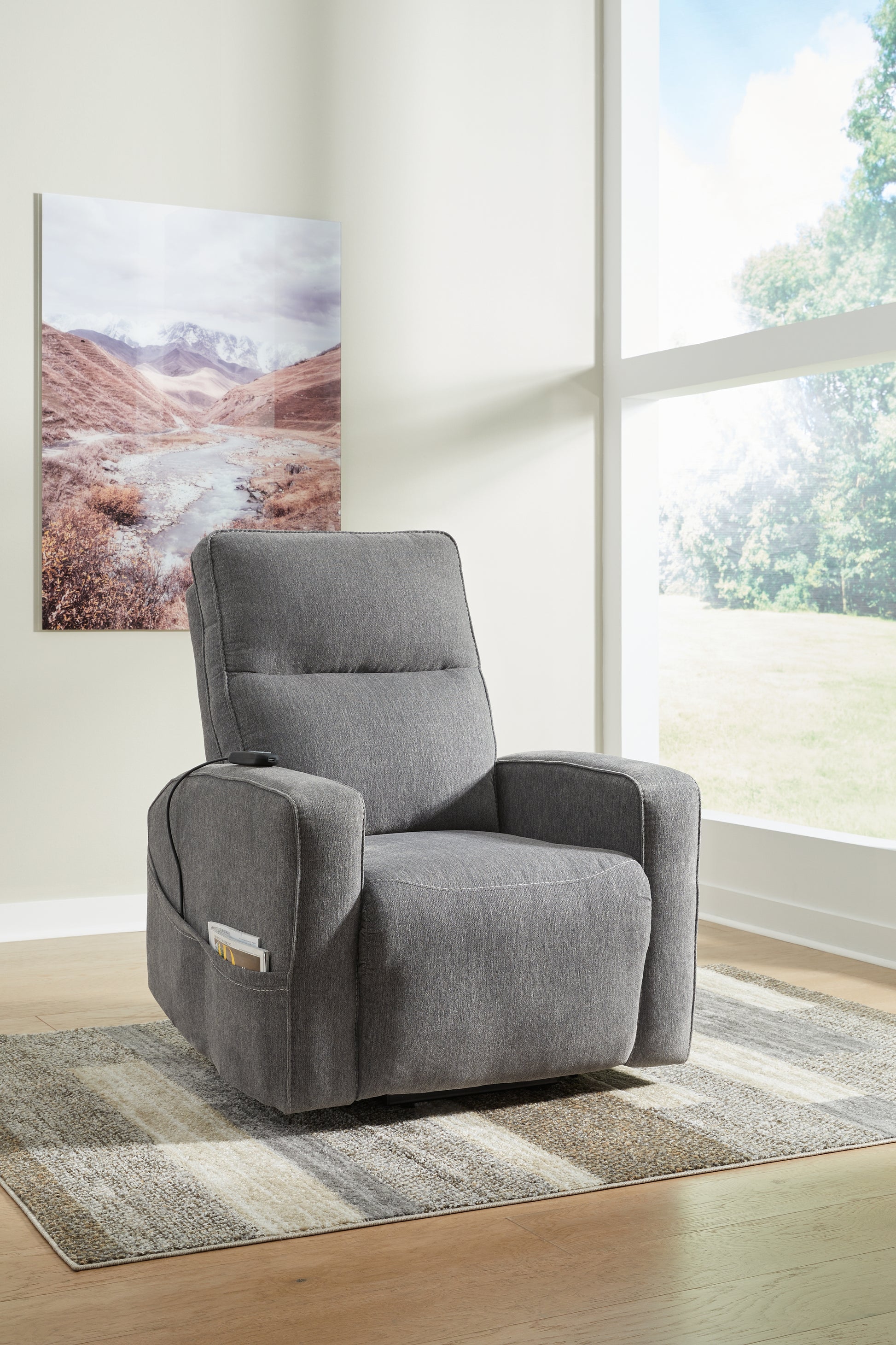 Orange Furniture Outlet - Ashley Furniture - Starganza Living Room - Power Lift Recliner / Taupe - 9370312