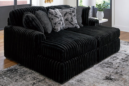Orange Furniture Outlet - Ashley Furniture - Midnight-Madness Sectional - RAF Super Chaise / Onyx - 98103S8