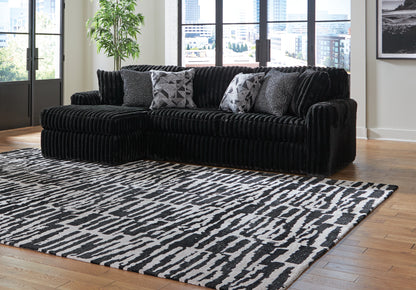 Orange Furniture Outlet - Ashley Furniture - Midnight-Madness Sectional - LAF 3-Piece Sectional with Chaise / Onyx - 98103S9