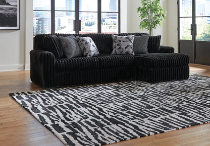 Orange Furniture Outlet - Ashley Furniture - Midnight-Madness Sectional - LAF 2-Piece Sectional Sofa with Chaise / Onyx - 98103S2