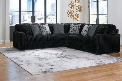 Orange Furniture Outlet - Ashley Furniture - Midnight-Madness Sectional - LAF 3-Piece Sectional / Onyx - 98103S6