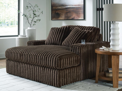 Orange Furniture Outlet - Ashley Furniture - Midnight-Madness Living Room - Oversized Chaise / Chocolate - 9810415