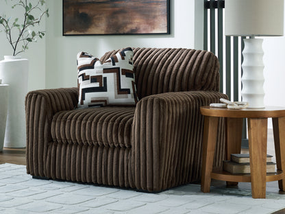 Orange Furniture Outlet - Ashley Furniture - Midnight-Madness Living Room - Chair and a Half / Chocolate - 9810423