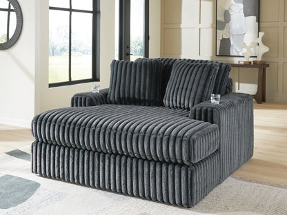 Orange Furniture Outlet - Ashley Furniture - Midnight-Madness Living Room - Oversized Chaise / Gunmetal - 9810515