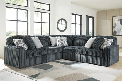 Orange Furniture Outlet - Ashley Furniture - Midnight-Madness Sectional - RAF 5-Piece Sectional / Gunmetal - 98105S27