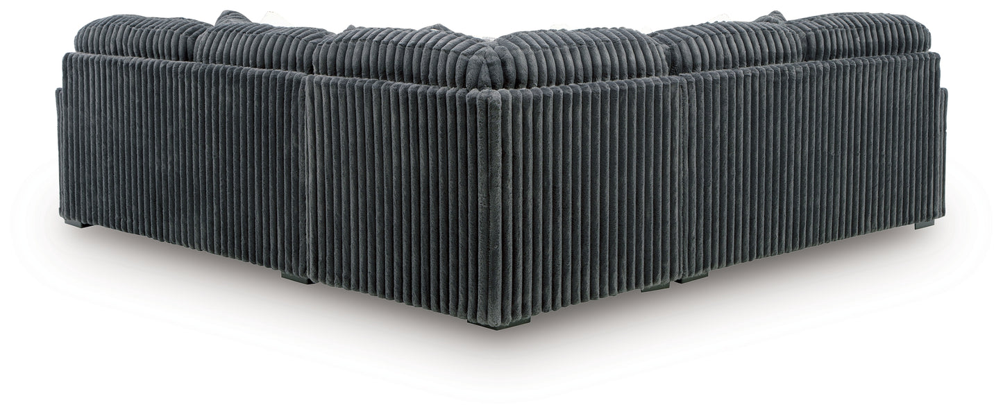 Orange Furniture Outlet - Ashley Furniture - Midnight-Madness Sectional - LAF 3-Piece Sectional / Gunmetal - 98105S5
