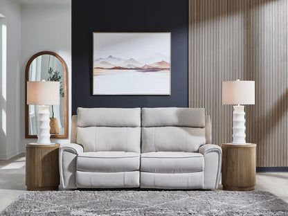 Orange Furniture Outlet - Ashley Furniture - Social Pointe Sectional - 2-Piece Reclining Loveseat / Pearl/Ash - PC98802S21