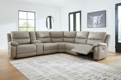 Orange Furniture Outlet - Ashley Furniture - Narwhal Place Sectional - 6-Piece Power Reclining Sectional / Pebble - PC99201S10