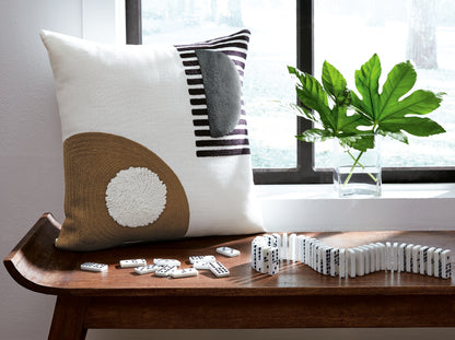 Orange Furniture Outlet - Ashley Furniture - Longsum Pillows - Pillow / Black/White/Honey - A1000927P