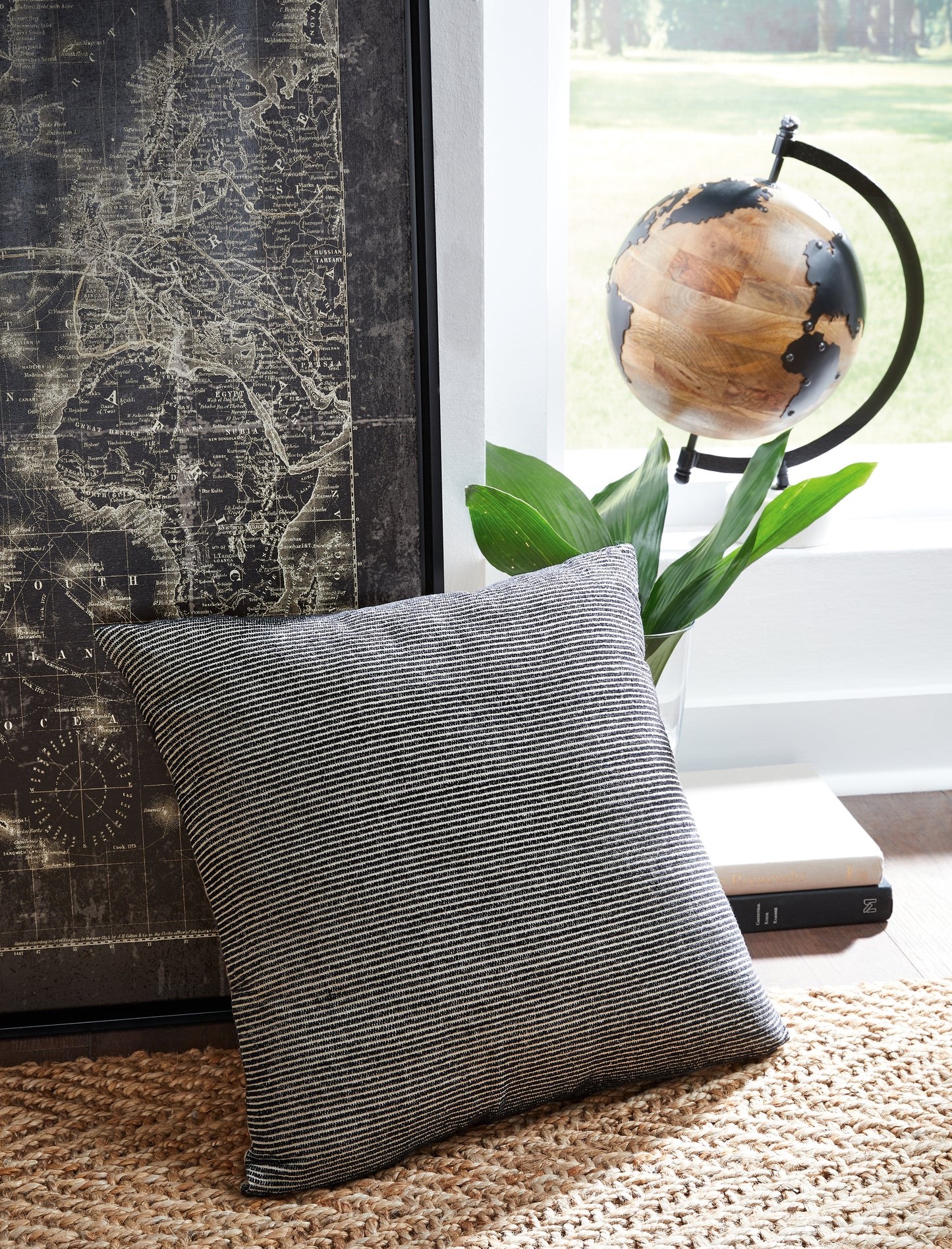 Orange Furniture Outlet - Ashley Furniture - Edelmont Pillows - Pillow / Black/Linen - A1000962P