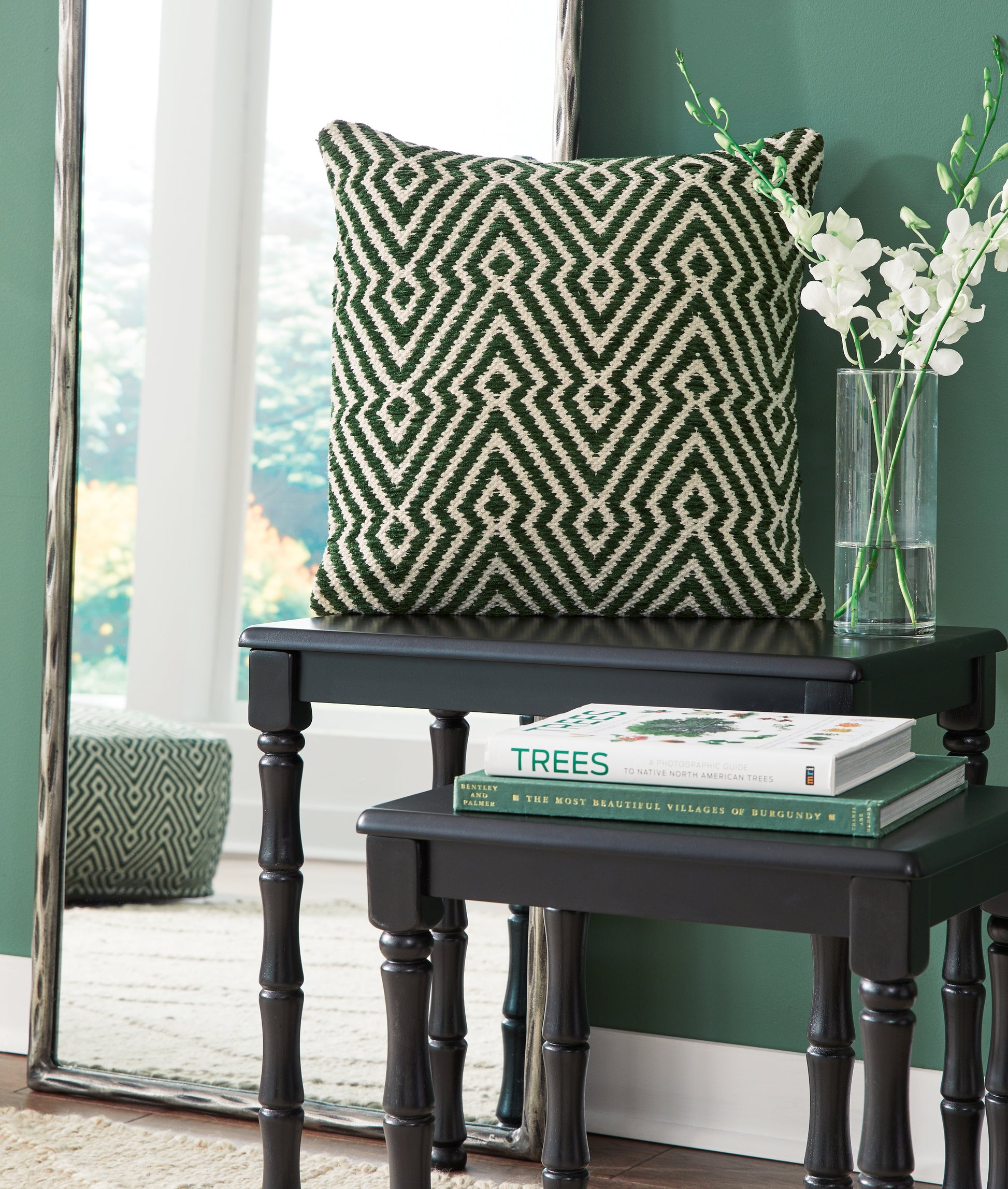 Orange Furniture Outlet - Ashley Furniture - Digover Pillows - Pillow (4/CS) / Green/Ivory - A1001036