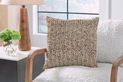 Orange Furniture Outlet - Ashley Furniture - Vorlane Pillows - Pillow (4/CS) / Tan/Brown/White - A1001046