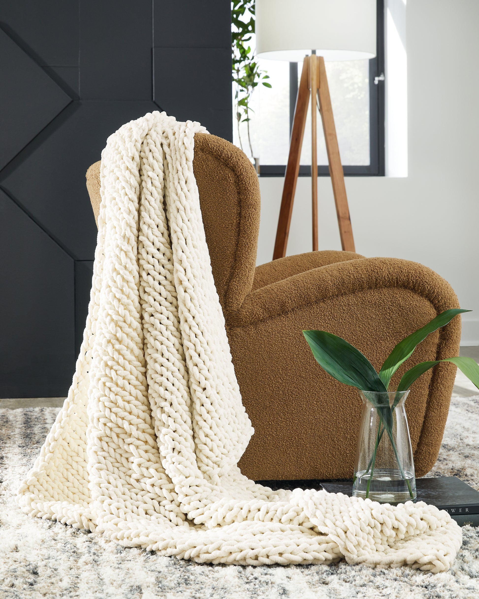Orange Furniture Outlet - Ashley Furniture - Chaddon Throw (Set of 3) - Throw (3/CS) / Ivory - A1001060