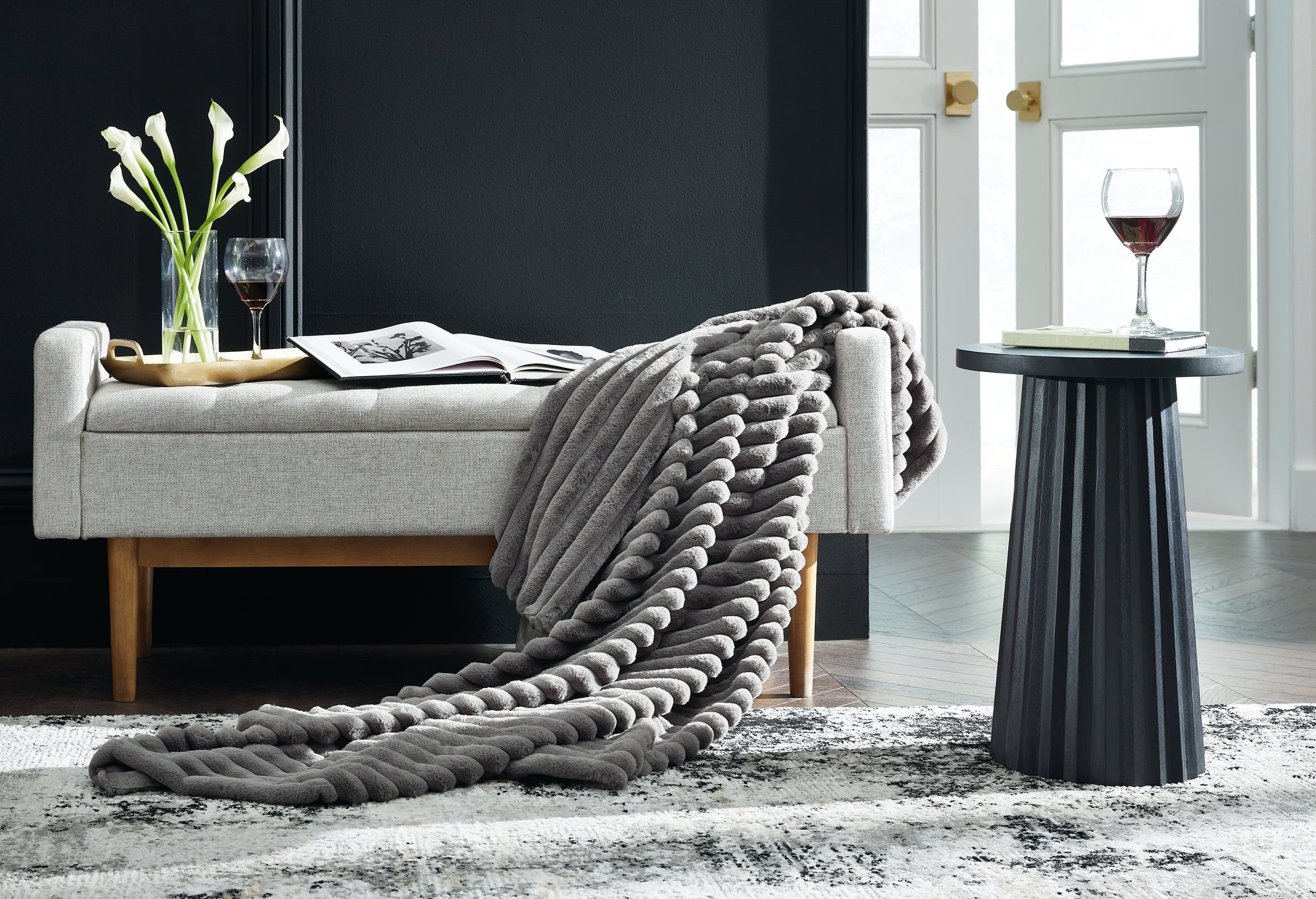 Orange Furniture Outlet - Ashley Furniture - Alsonwell Throw (Set of 3) - Throw (3/CS) / Gray - A1001081