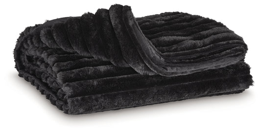 Orange Furniture Outlet - Ashley Furniture - Alsonwell Throw (Set of 3) - Throw (3/CS) / Black - A1001083
