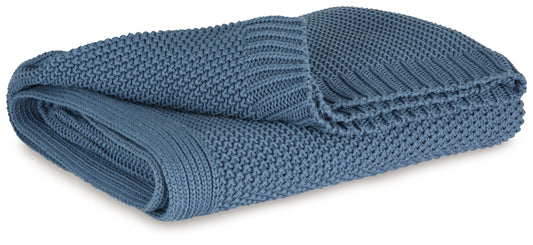 Orange Furniture Outlet - Ashley Furniture - Gayelery Throw (Set of 3) - Throw (3/CS) / Blue - A1001087